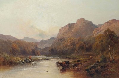 The Stream at Castle Campbell by Alfred de Breanski